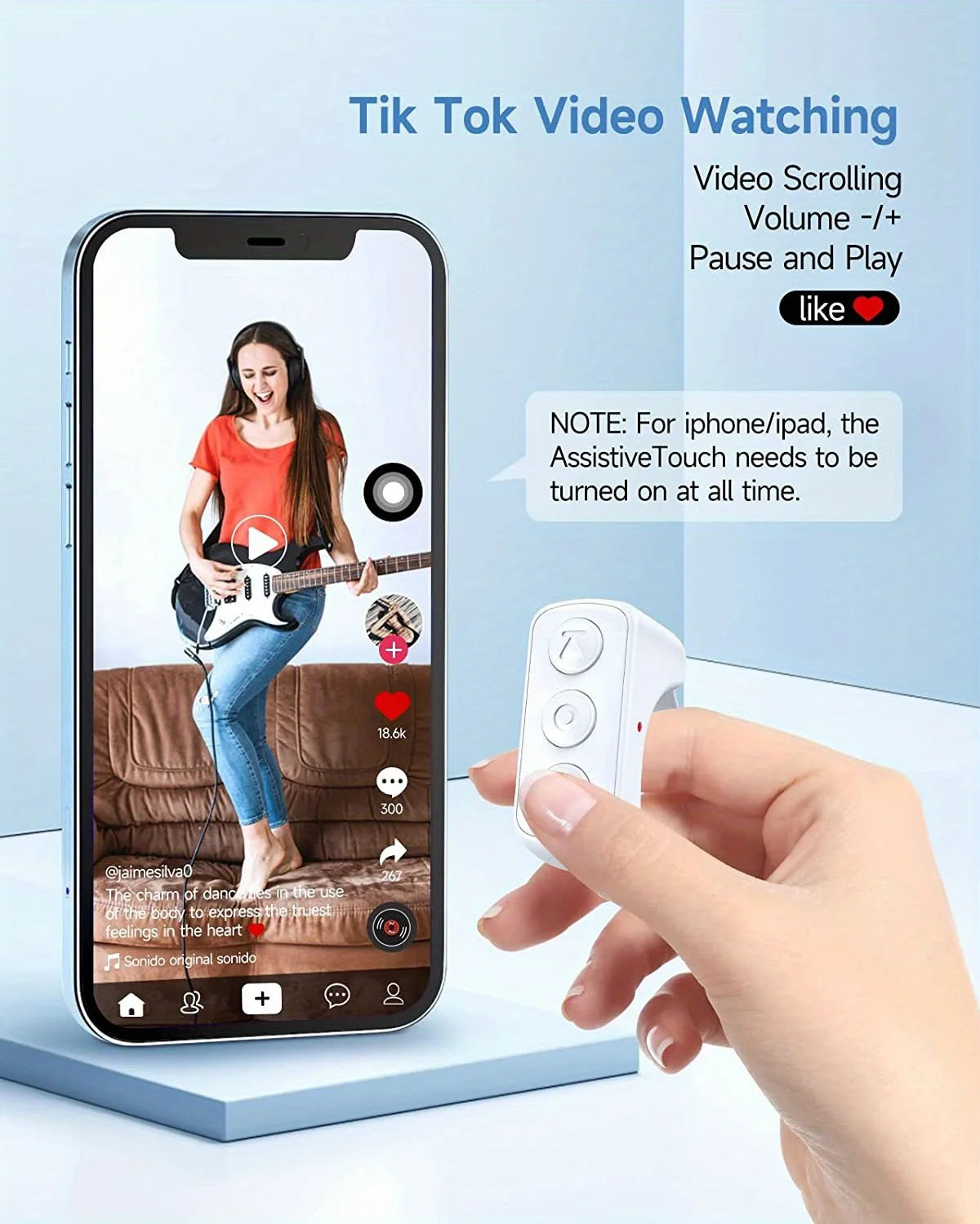 EA-ZY Scroll Remote for Tiktok/ Social Media/ Digital Use